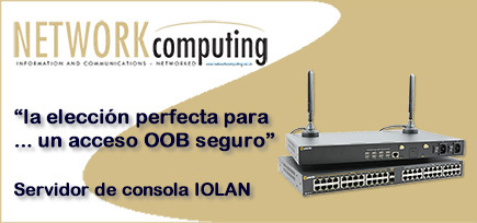 NETWORKcomputing, un servidor de consola IOLAN SCR256 y las palabras Editorial Product Review.